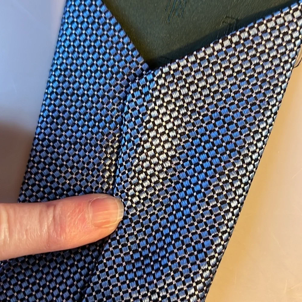 Ralph Lauren Blue Silk Hand Made Tie 58”